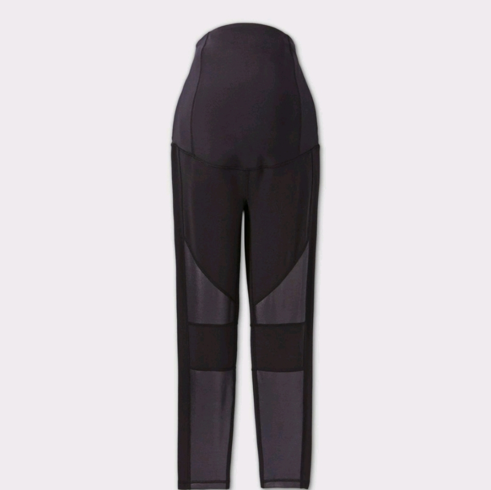 Maternity Cross Panel Moto Leggings Sz S